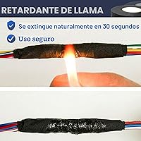 Vista 4 de RED WOLF Cinta para Arnés de Cableado de Alta Temperatura Cable de Alambre Cinta de Tela Autoadhesiva para Protección de Envoltura de Arnés