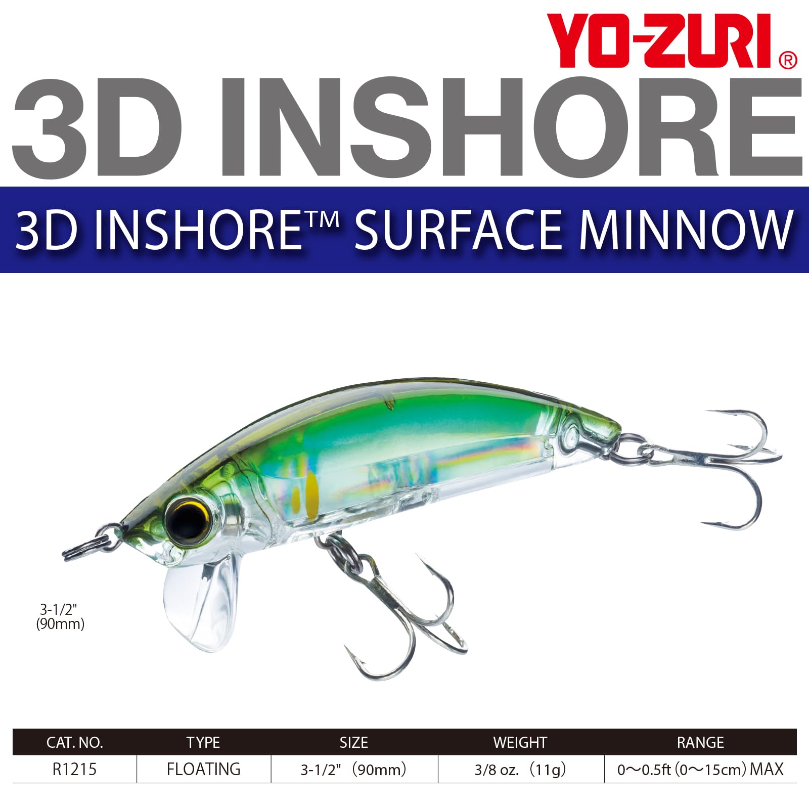 Amazon.co.jp: YO-ZURI(ヨーヅリ) ルアー ミノー 3D インショア