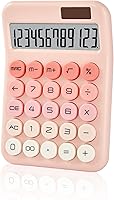 Vista 1 de Small Desktop Calculator with LCD Large Display and Sensitive Button, Dual Solar and Battery Powered with Automatic Sleep Basic Cute Calculators for