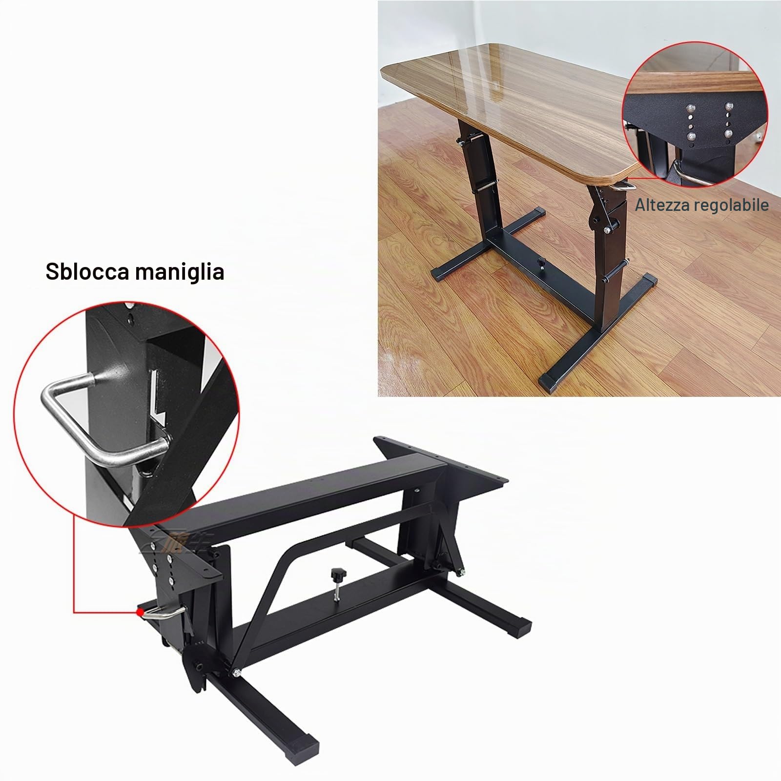 Supporto per Tavolo per Camper, Gambe da Tavolo in Metallo, Carico Massimo 250 Kg, Base per Tavolo da Pranzo RV per Patio, Yacht, Roulotte, Stanza