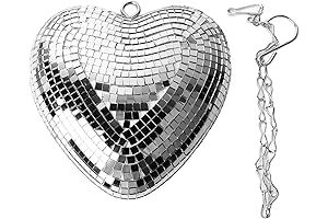 Silver Heart Disco Ball: Illuminate Your Celebrations with Reflective Mirror Glamour