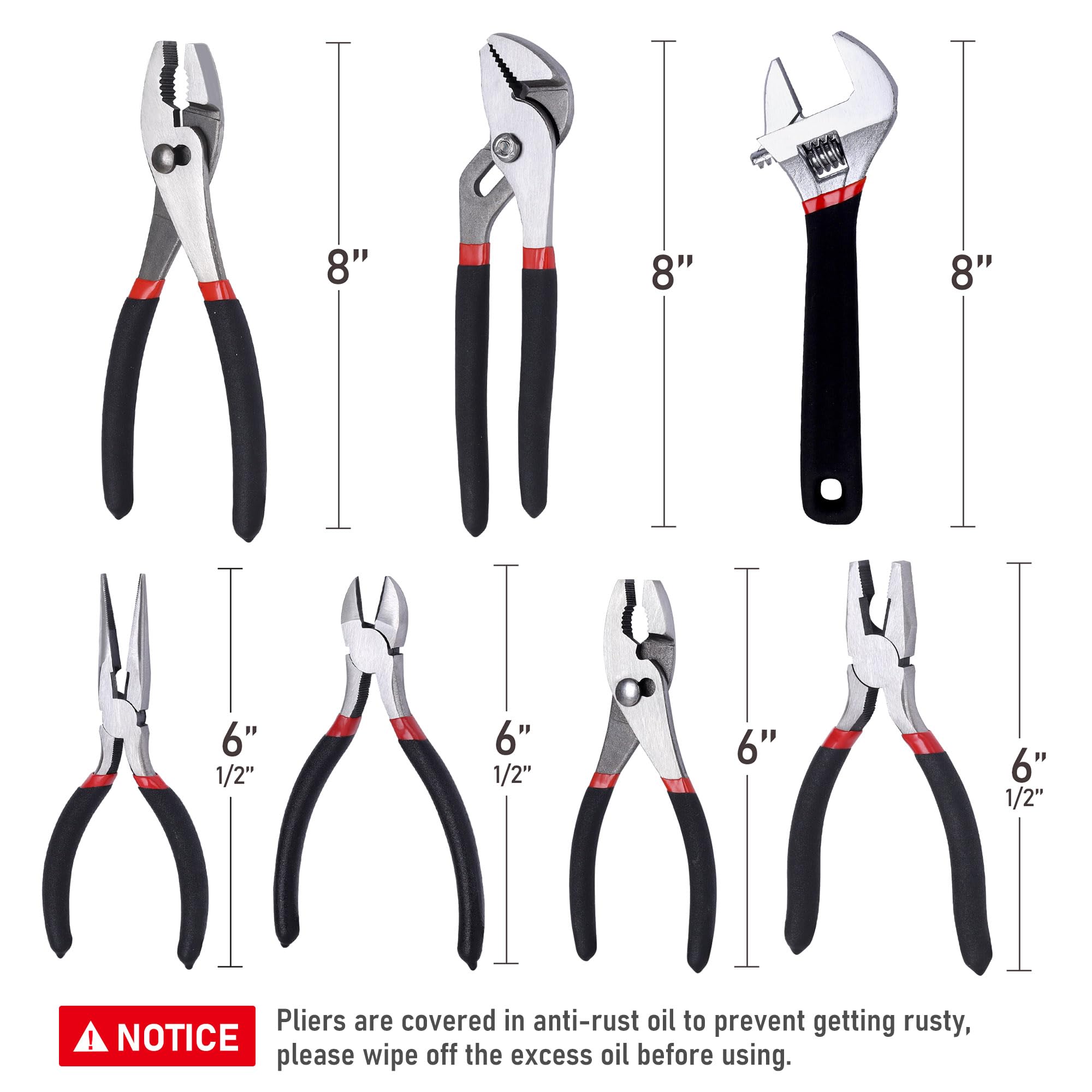 FASTPRO Pliers & Wrench Set - 7 Piece Tool Set -2