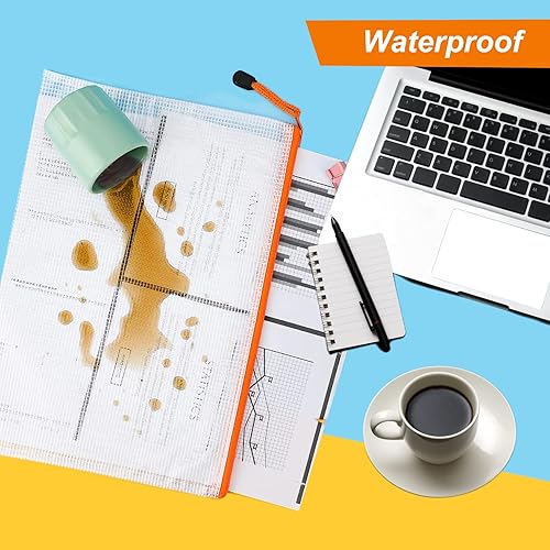 Miniatura 7 de 15 bolsas de malla con cremallera, 3 tamaños de carpetas de plástico con cremallera, bolsas con cremallera para organizar, bolsas de malla grandes