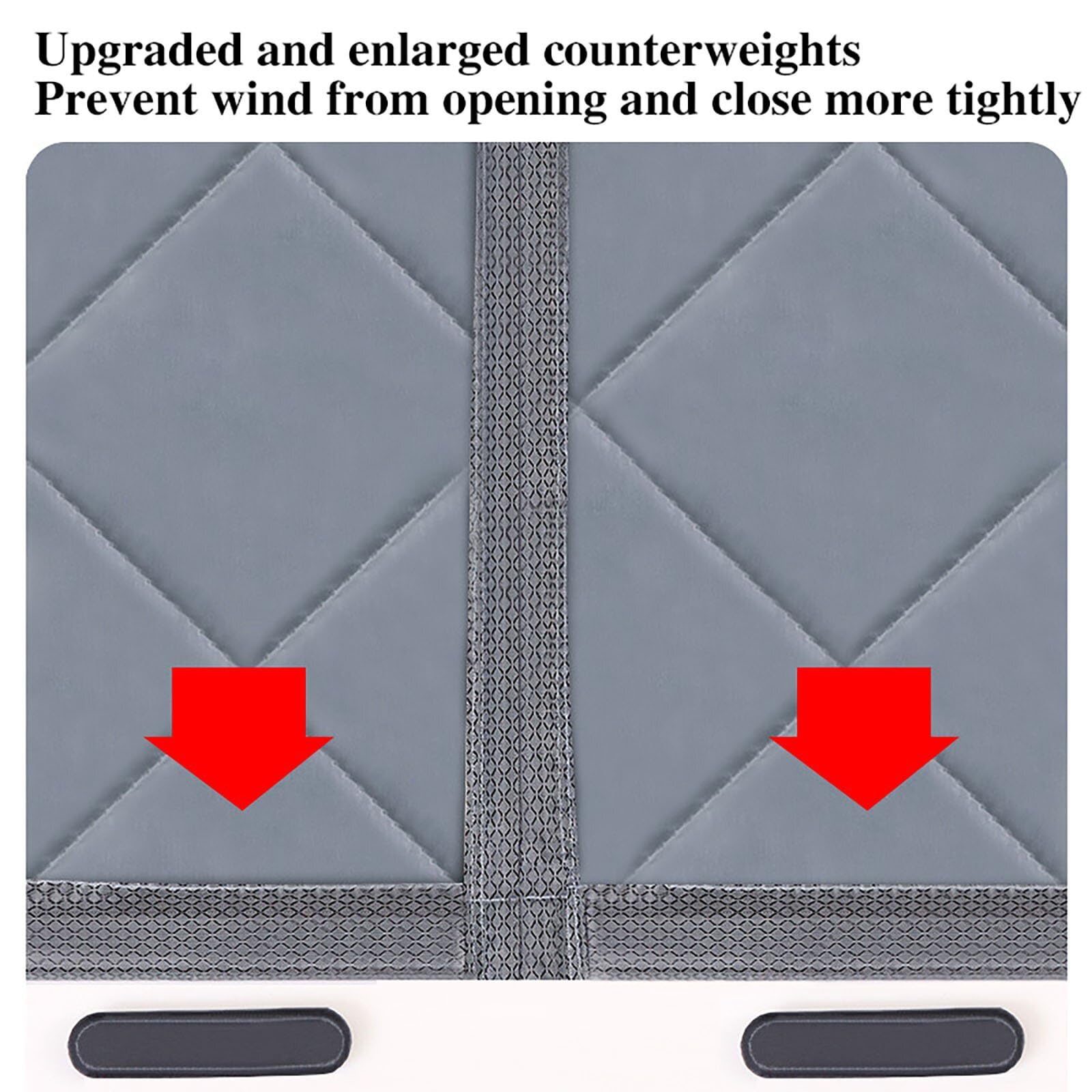 Genérico Kit De Aislamiento Térmico para Puertas De Garaje, Cortina Magnética Aislante Térmica para Puerta De Garaje,Resistente a La Intemperie,A Prueba Acústica183cm - 549cm,Gray1,W244xH244cm