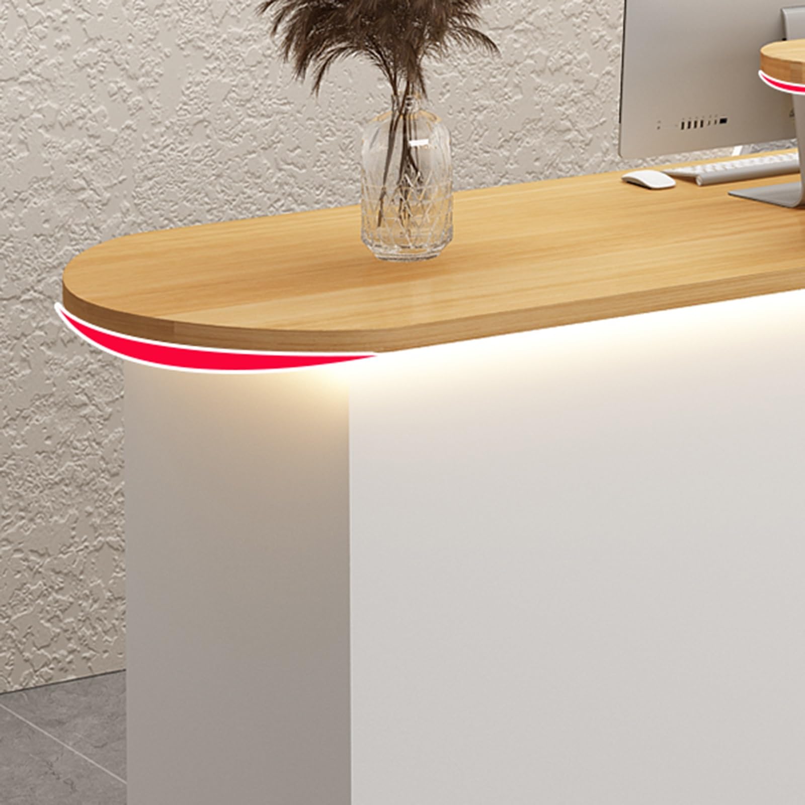 Bancone multifunzionale moderno per la vendita al dettaglio con cassetti bloccabili e banco di archiviazione per reception reception per checkout hall salone di bellezza 110 cm/43,3 pollici