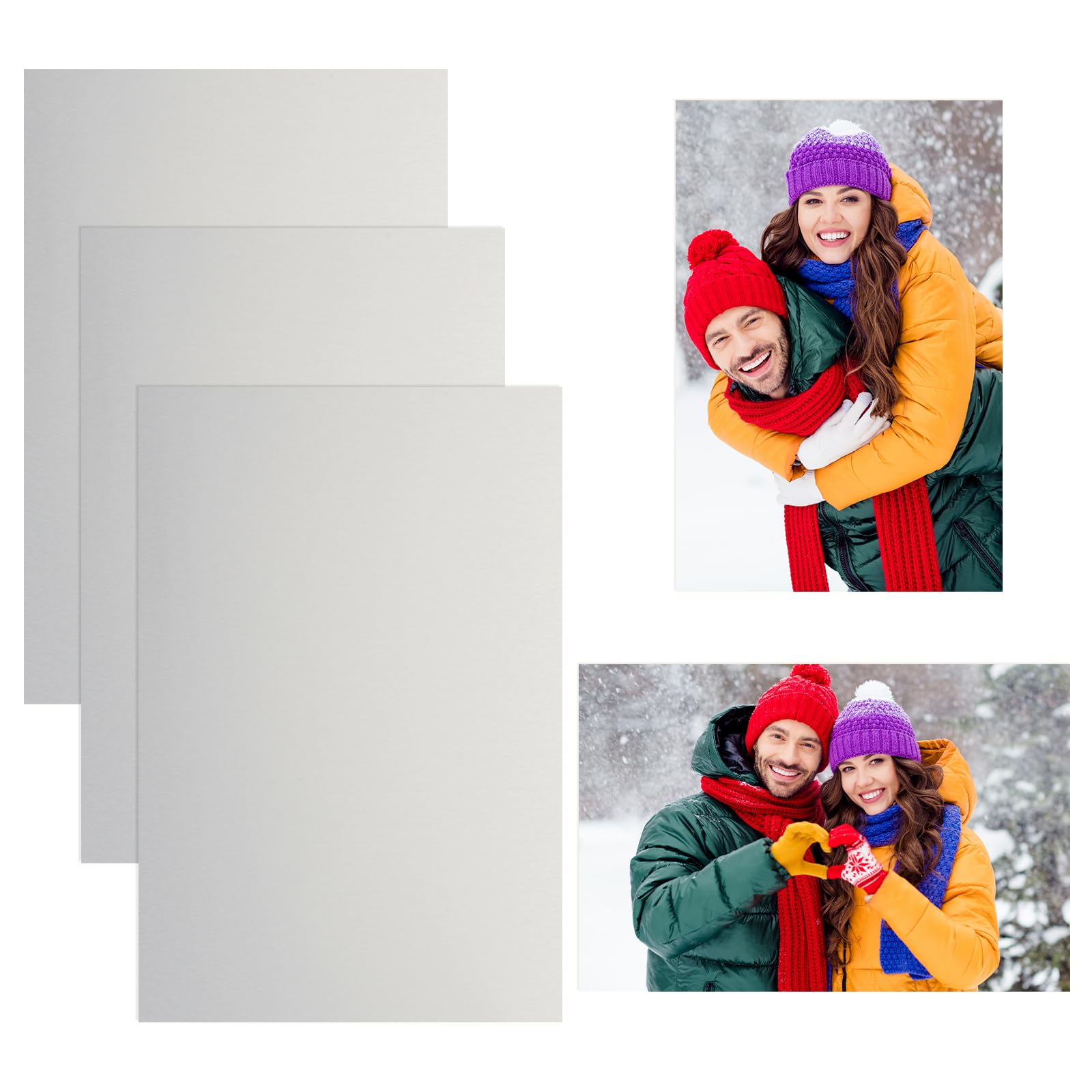 PATIKIL 3Pcs 4x6 Sublimation Blanks, Aluminum Sublimation Metal Photo Sign Prints Home Decor for DIY Souvenir Wall Frame Living Room Bedroom Decoration Design Work, Bright Silver