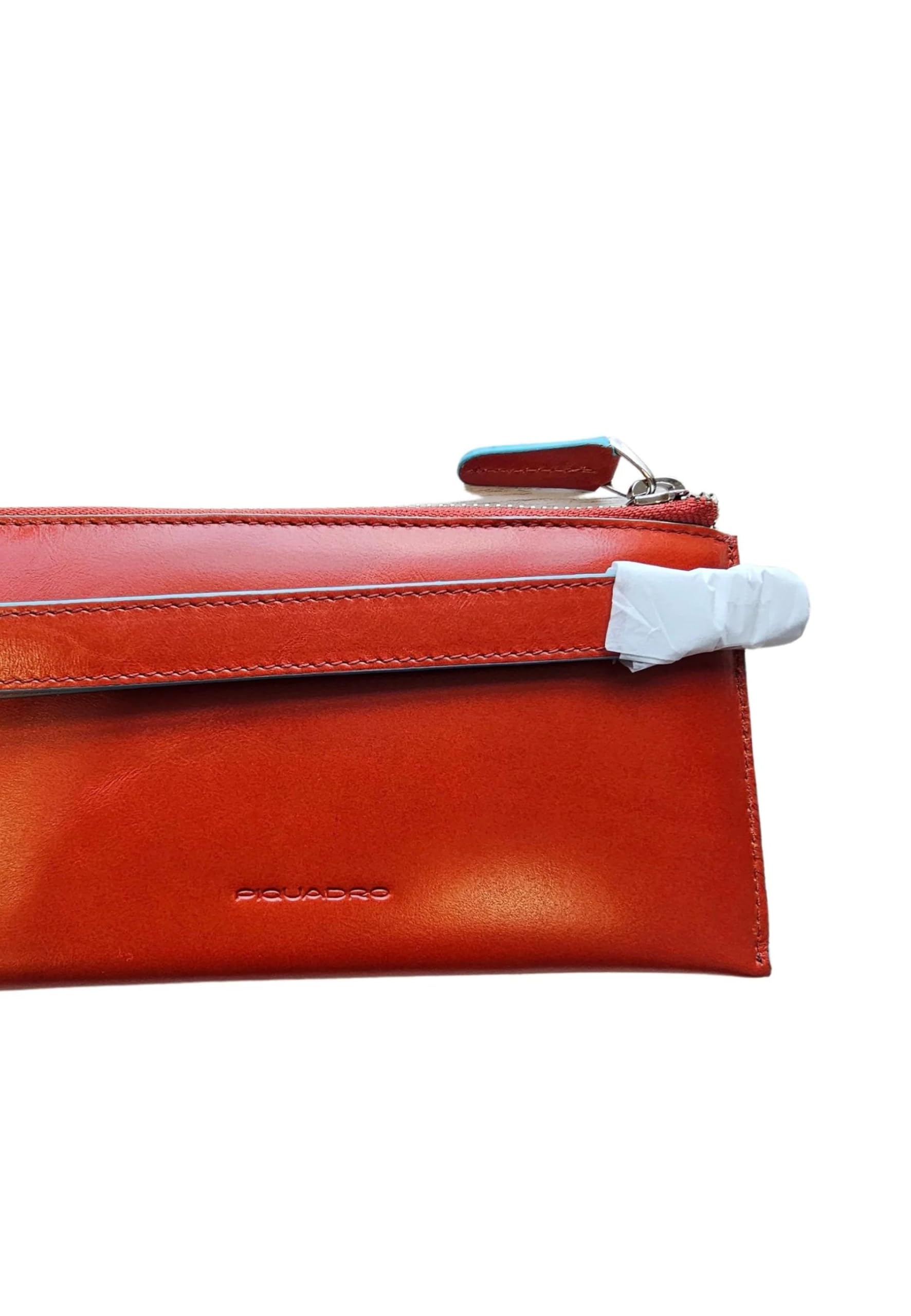 PIQUADRO Bustina Pochette Portadocumenti Orizzontale per Donna, Pelle di Vitello Cuoio, 20x10x2 centimetri
