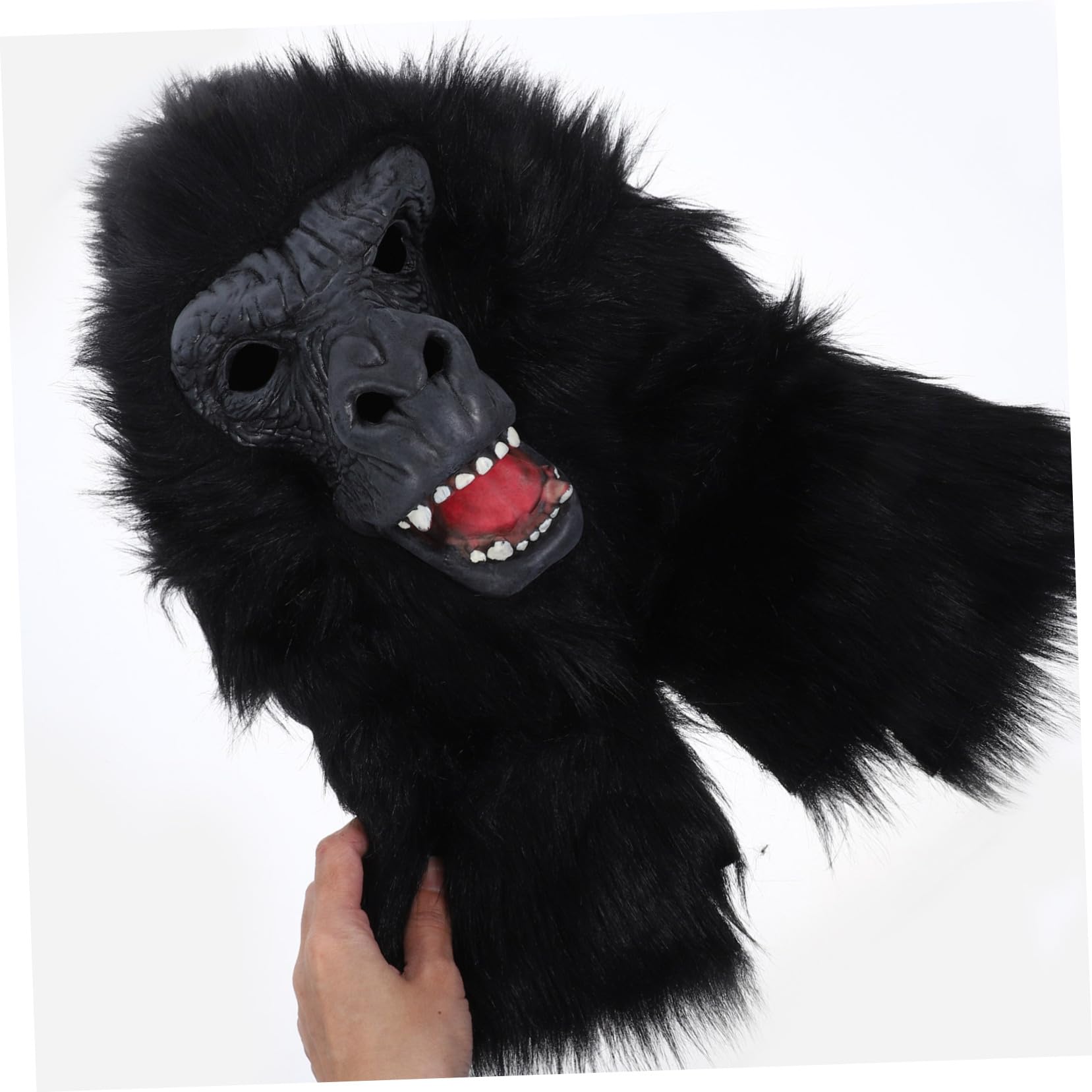 HEMOTON Maschera Orangutan Maschera Cosplay Gorilla Maschera Da Gorilla Nera Maschera Del Diavolo Maschera Di Carnevale Maschera Di Testa Di Animale Maschera Da Scimmia Spaventosa