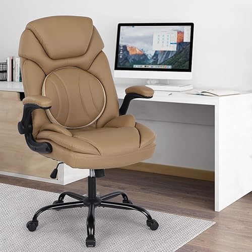 Miniatura 7 de Comermax Sillas ergonómicas ejecutivas de oficina con soporte lumbar ajustable, mecedora de 90-120, sillas de escritorio giratorias con reposabrazos
