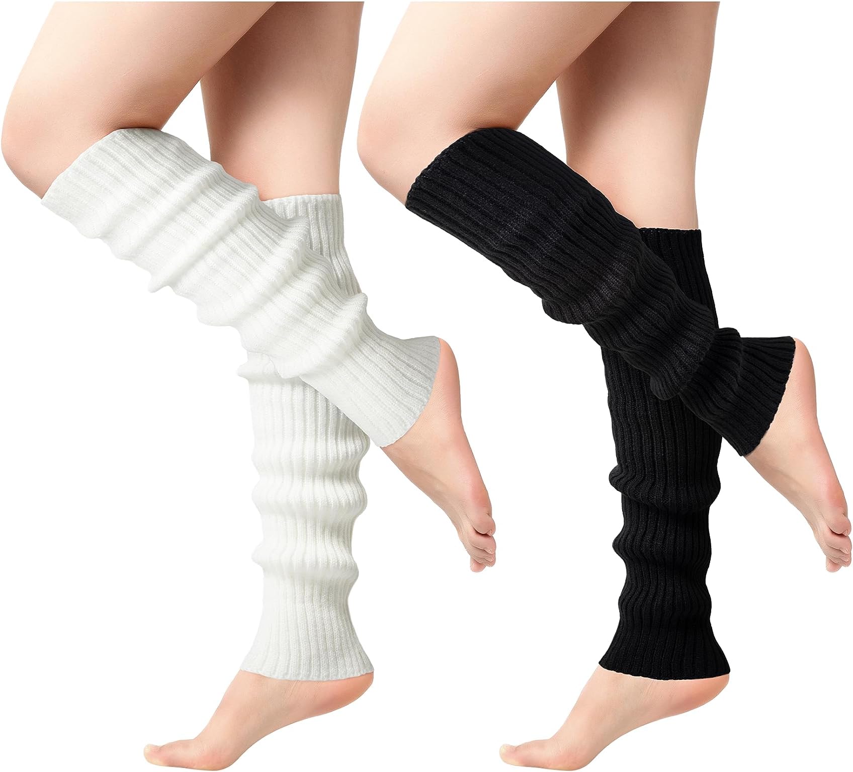 Leg Warmers for Women - Leg Warmers 80s Ribbed Knitted Long Socks for Party Sports