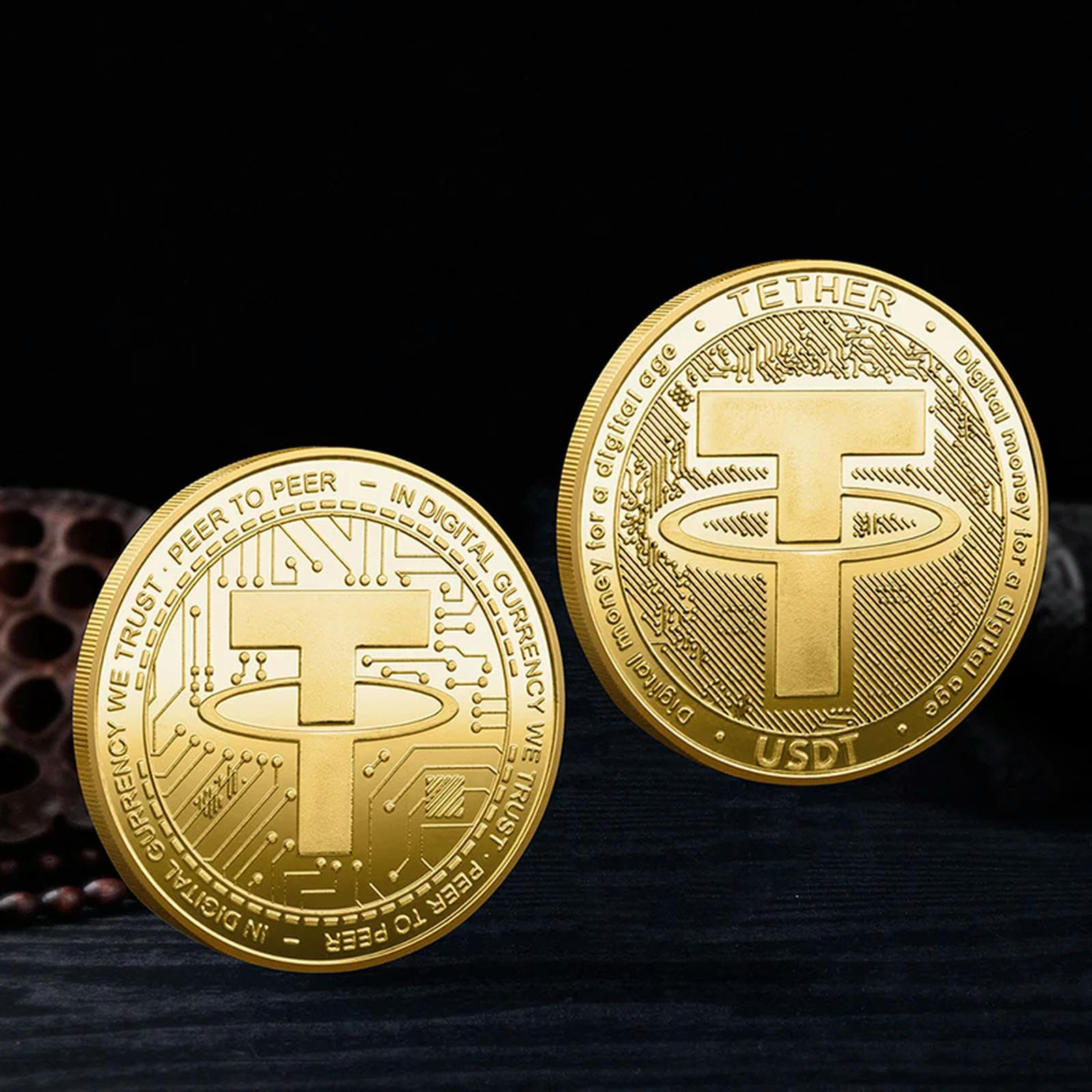 QYZXTH USDT Crypto-Monnaie Pièce Physique Tether Art Collectionnable Plaqué  Or Crypto Coin Souvenir Décorer Cadeau Commémoratif Pièce-Or : Amazon.fr:  Jeux et Jouets