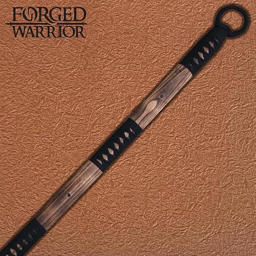 Miniatura 5 de K Exclusive Espada de guerrero forjada de guerrero chino  Hoja de acero forjado de 12 pulgada de grosor  Mango de madera maciza envejecida de 28