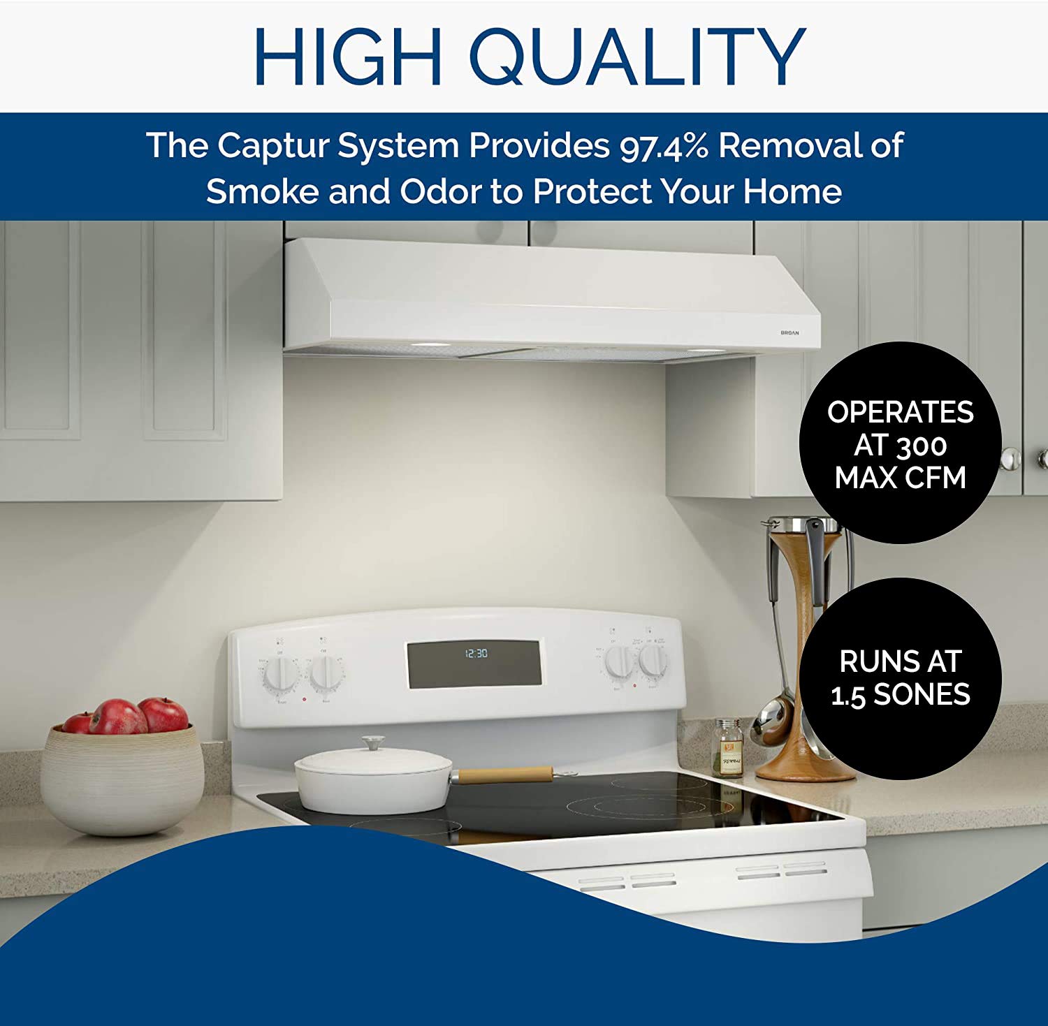 BroanNuTone BKSH130WW Sahale 30inch 4Way Convertible