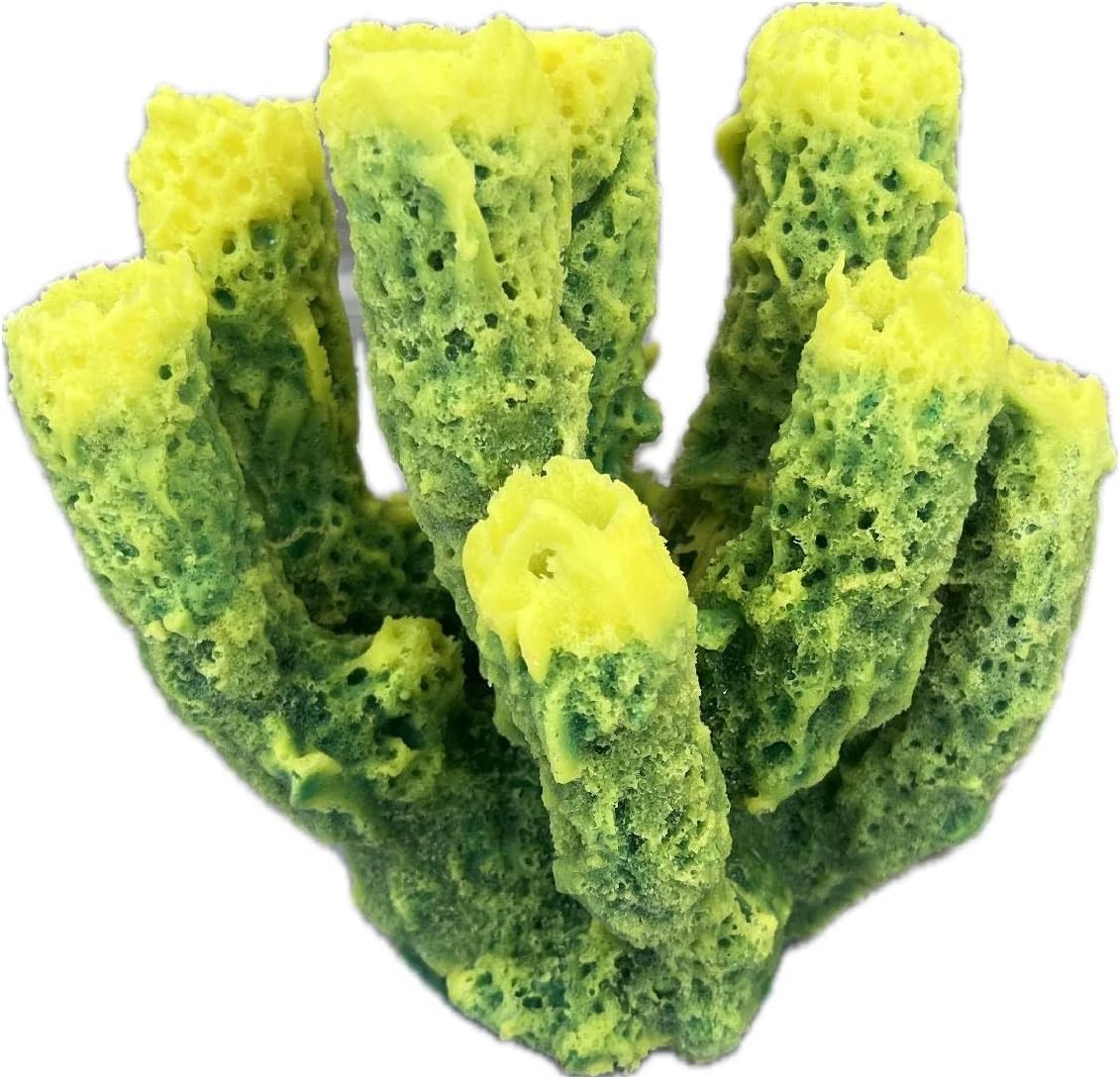Ocean Aquaria Nine Tube Sponge – Artificial Coral for Fish Tank & Aquarium Decor #644 (Purple/Pink)