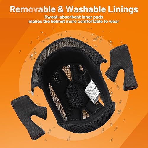 Miniatura 4 de Casco de motocross para adultos con gafas, guantes y máscara, casco de motocross ATV unisex para adultos, hombres y mujeres, visera solar ajustable