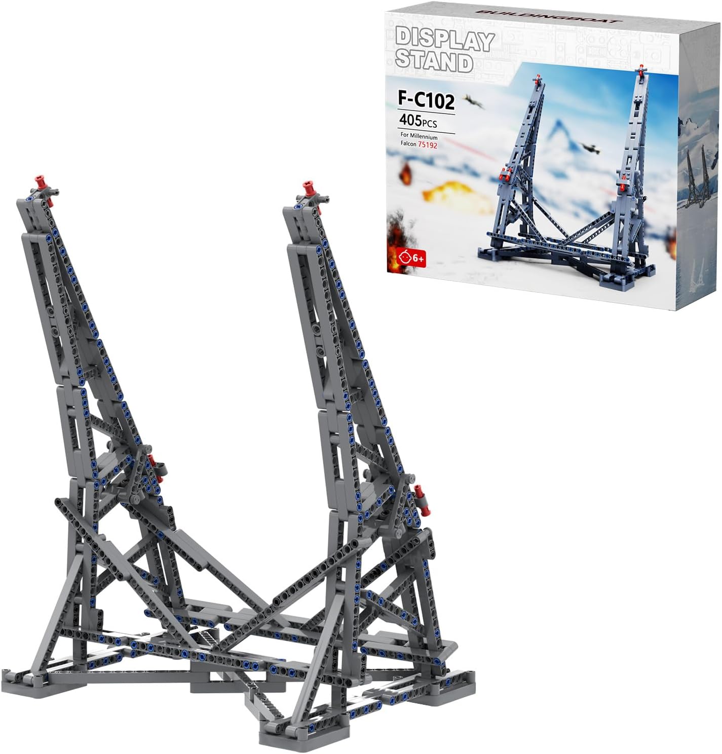 Millennium Falcon Vertical Display Bracket for Lego 75192 Starship Model, Sturdy Stand Building Kit, Best Gift and Movie Collectible for Adults(408 PCS)