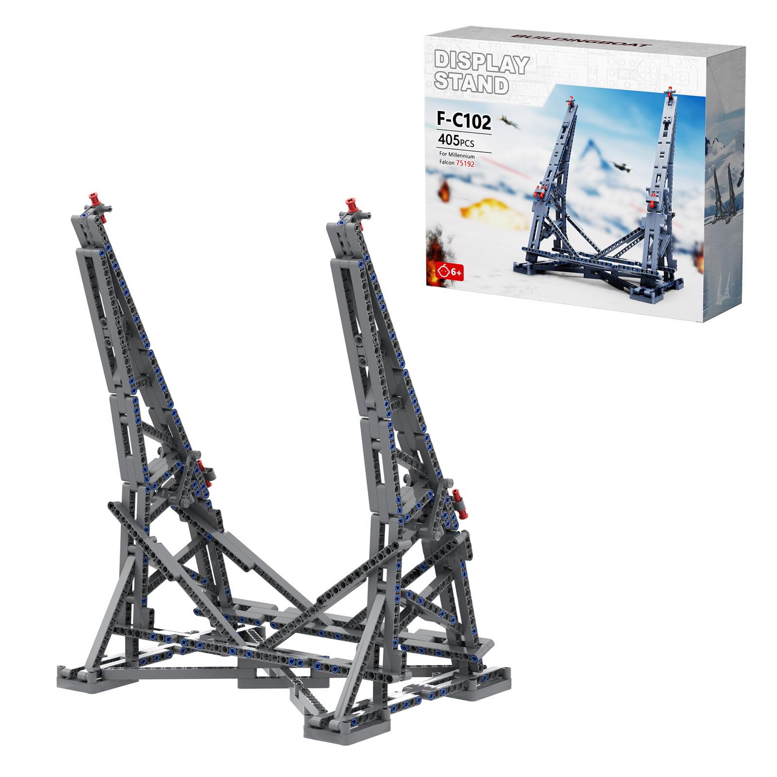 Millennium Falcon Vertical Display Stand for Lego 75192 Starship Model,Sturdy Stand Building Kit,Best Gift and Movie Collectible for Adults(407 PCS)