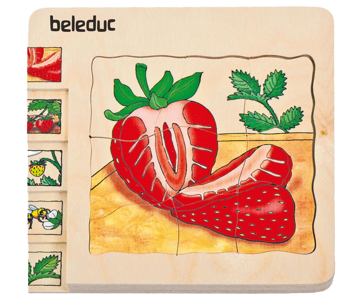 Beleduc 17040 - Lagen - Puzzle Erdbeere Cart