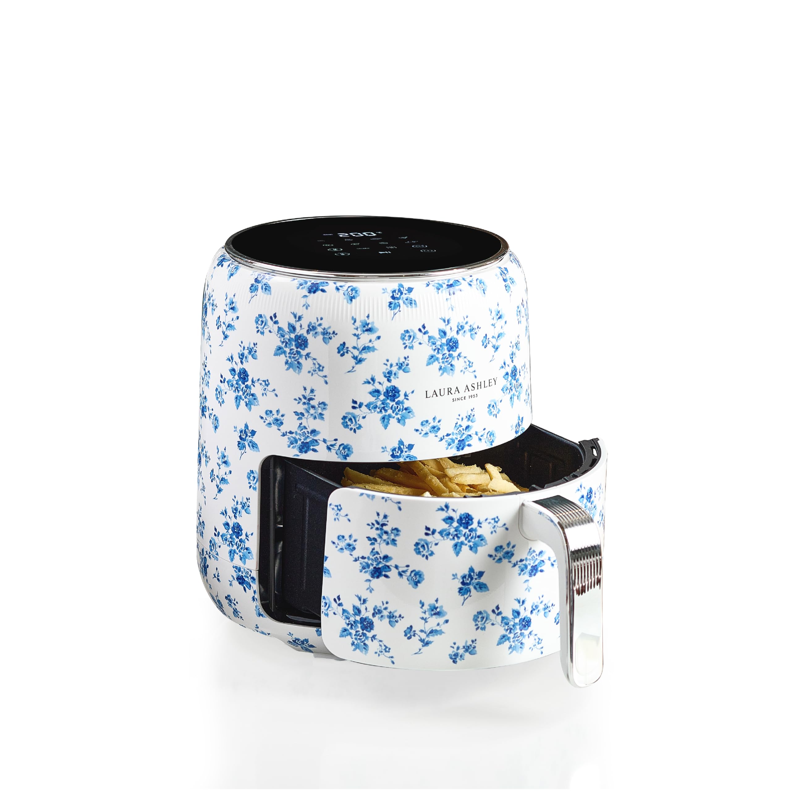 Laura AshleyDigital 9-in-1 Large Air Fryer 4.75 Quarts | Beautiful Air Fryer with China Rose Floral Print | Compact Airfryer with Rapid Air Technology for Healthy & Energy-Efficient Cooking