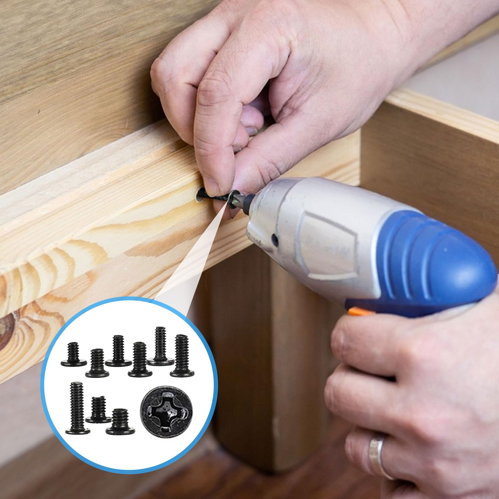 Set 1020 Pezzi Viti M1.4 M1.7 M2 M2.5 M3 Testa Svasata Croce Piatta per Riparazione Telefono