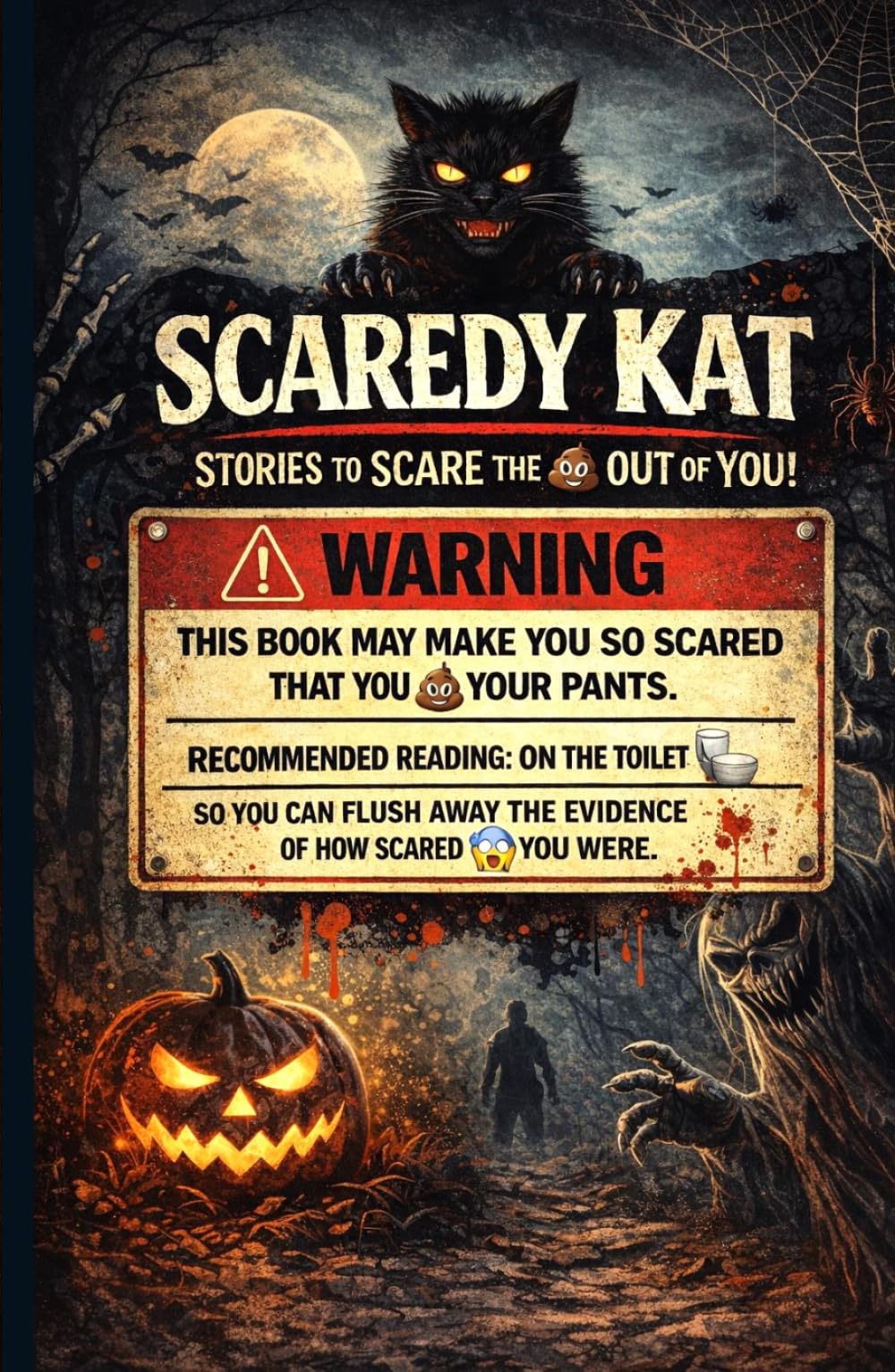 Scaredy Kat: Stories to Scare the Shit Out of You - Toilet Edition (Black & White)