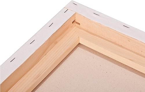 Miniatura 4 de Paramount Lienzos profesionales envueltos para galería, 12 x 24 pulgadas, lienzo estirado resistente, sin blanquear, 100 % algodón, 1-1316 de