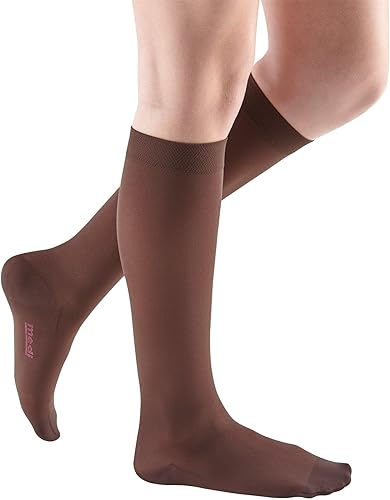 mediven Comfort for Women 20-30mmHg, pantorrilla alta, punta cerrada, azul marino, V, estándar