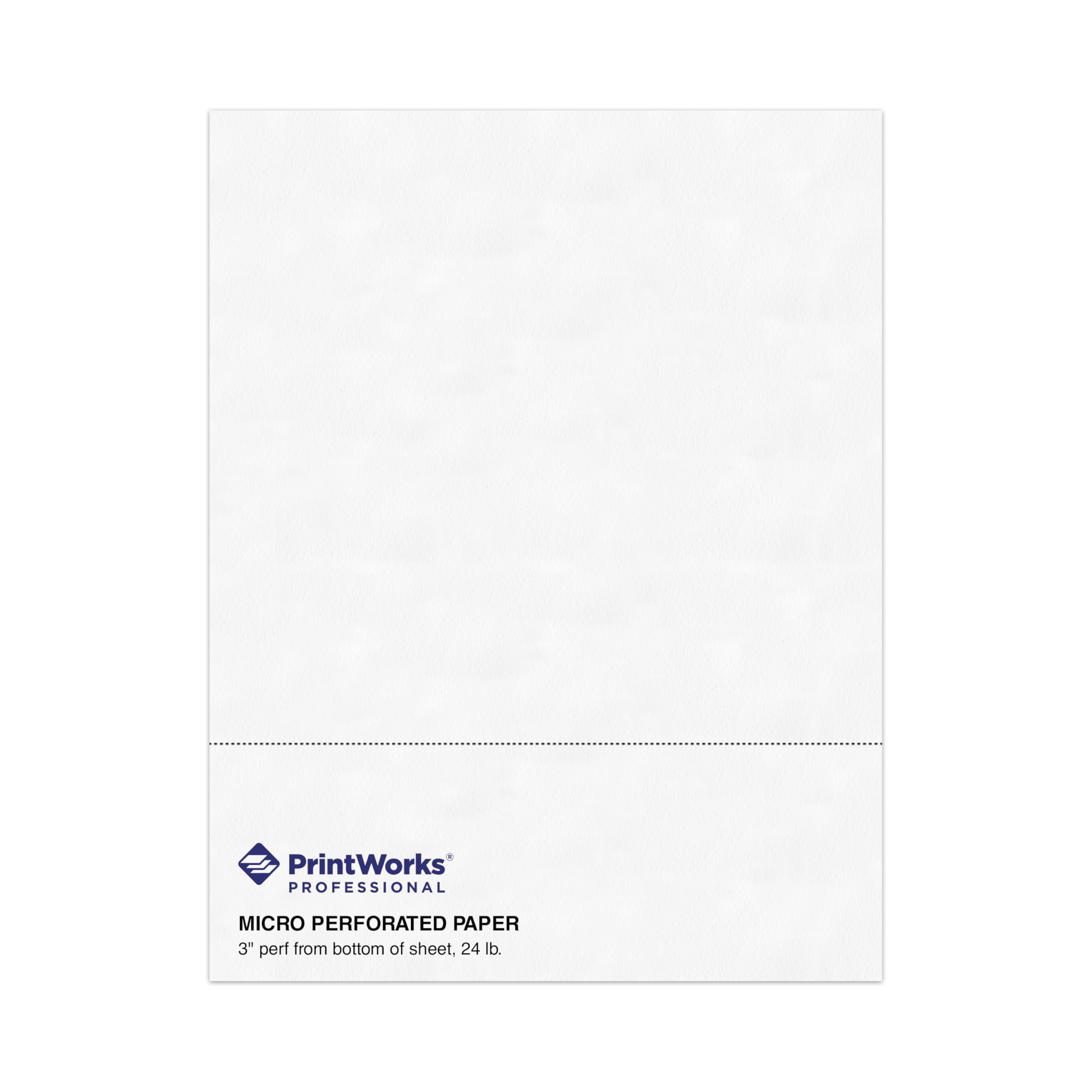 Amazon | PrintWorks Professional 3インチ 横型穴あき用紙 8.5
