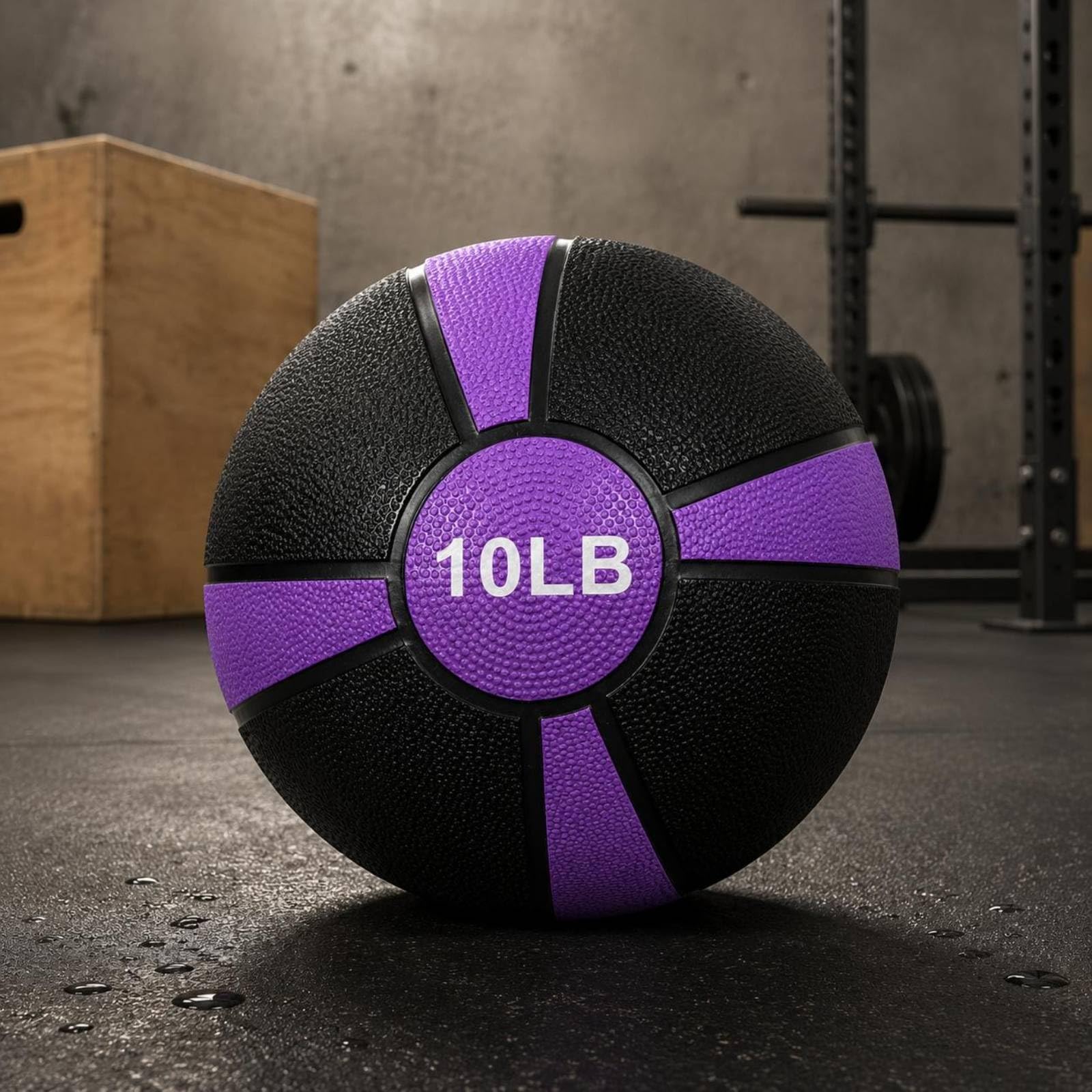LOVIVER Balón Medicinal de Entrenamiento Balón Gimnasia Pelota Fitness Bola Ejercicio con Superficie Texturizada Antideslizante de Goma Adecuado para