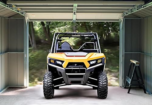 Miniatura 3 de Arrow Shed 12' x 10' Murryhill Garage Galvanized Steel Extra Tall Walls Prefabricated Shed Storage Building, 12' x 10', Flute Gray