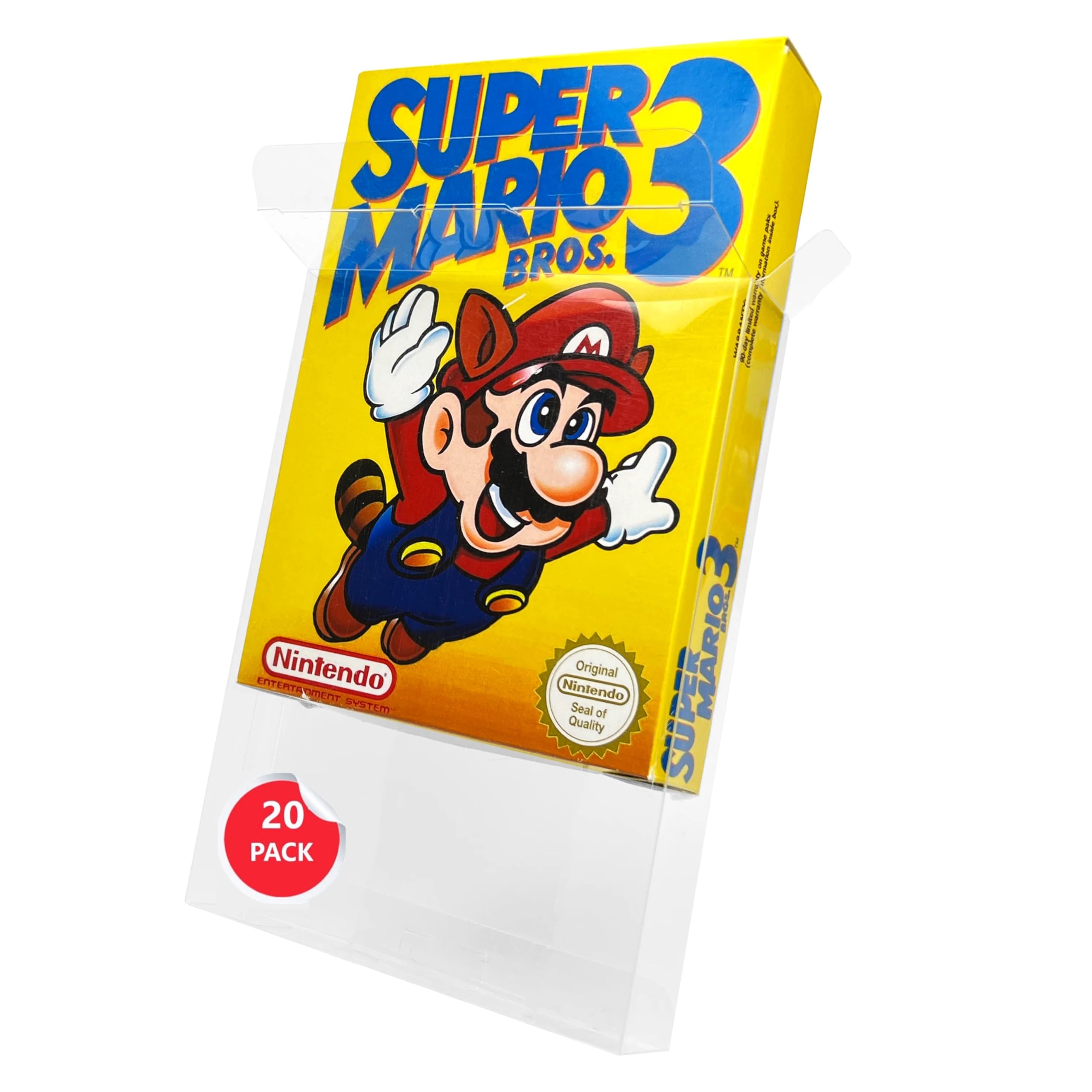 Link-e : 20 X Boitier de Protection en Plastique Compatible avec Boite de Jeu sur Console Nintendo NES Entertainment System