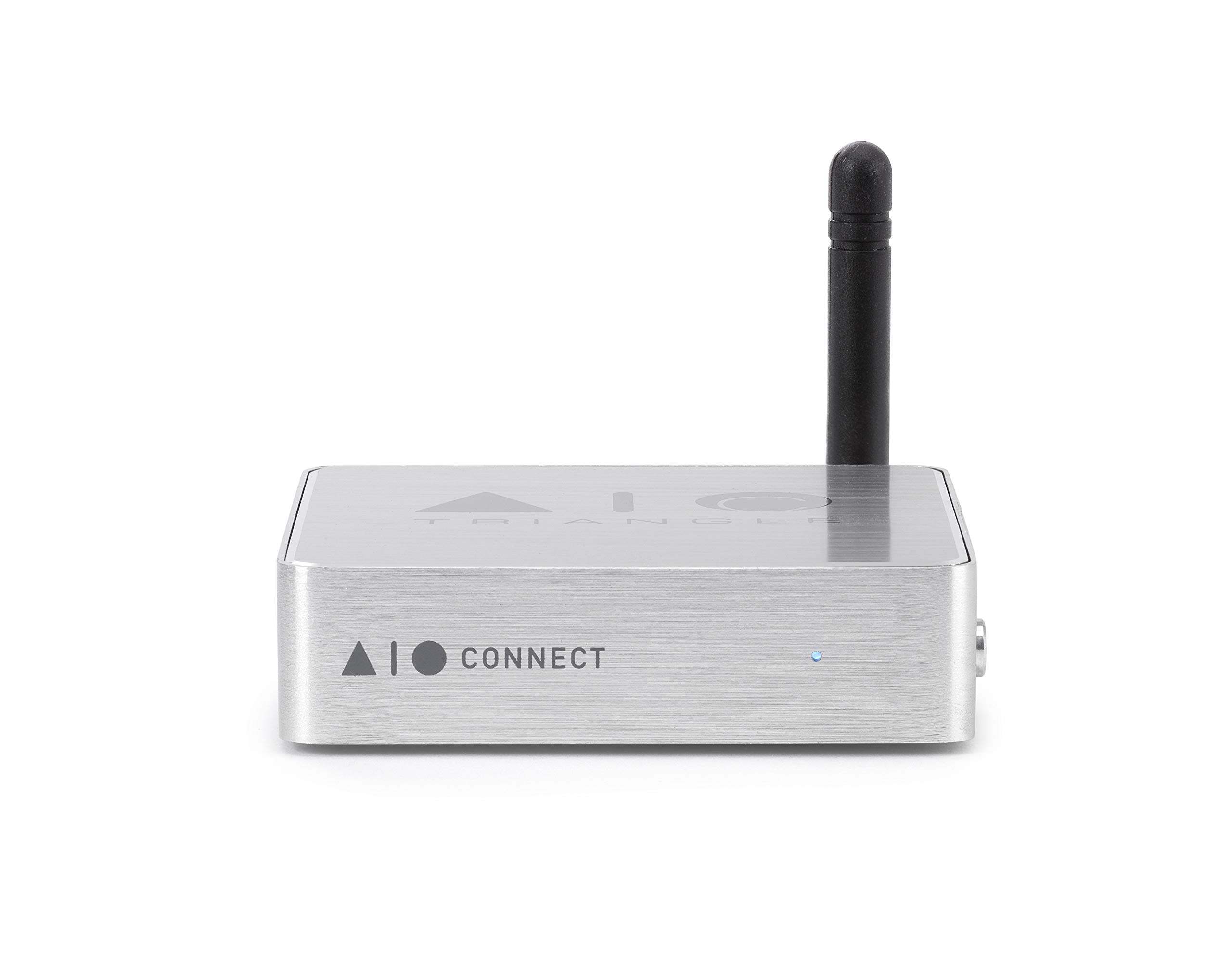 TRIANGLE - AIO C Netzwerkplayer - Wi-Fi & Multiroom Streamer - Optischer Eingang (TV) und 3,5 Klinke - 105 x 175 x 55 mm - Silber