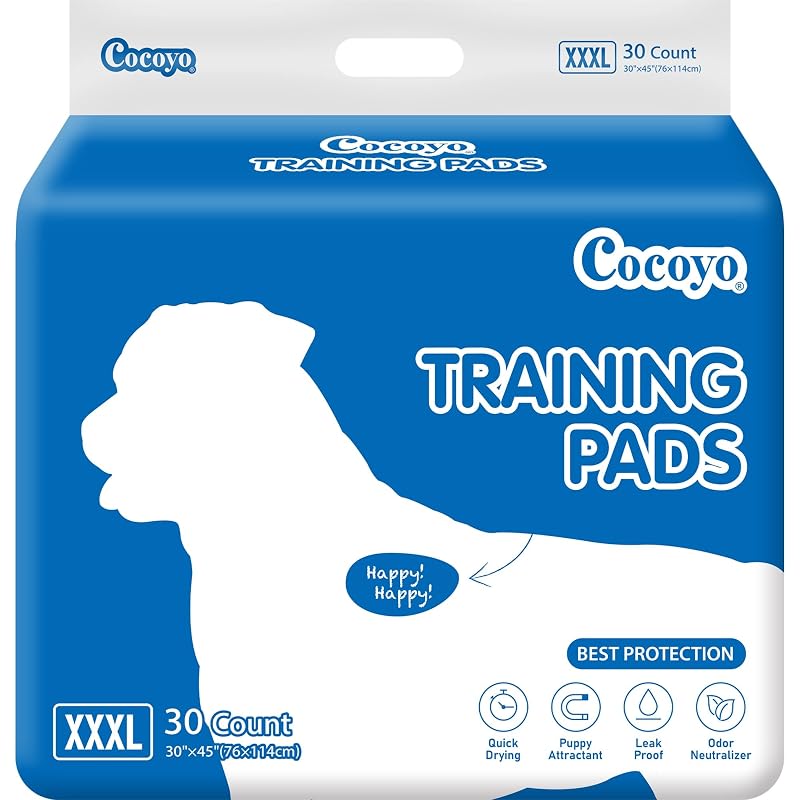 Tapete higiênico descartável para cães COCOYO com 5 camadas 76,2 x 114,3 cm, pacote com 30