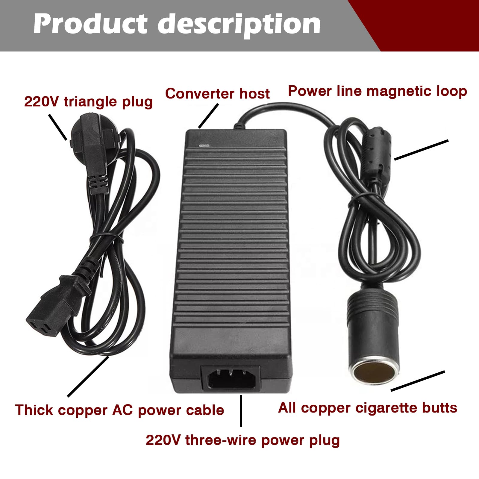 Adattatore accendisigari 12V 220V convertitore trasformatore per auto
