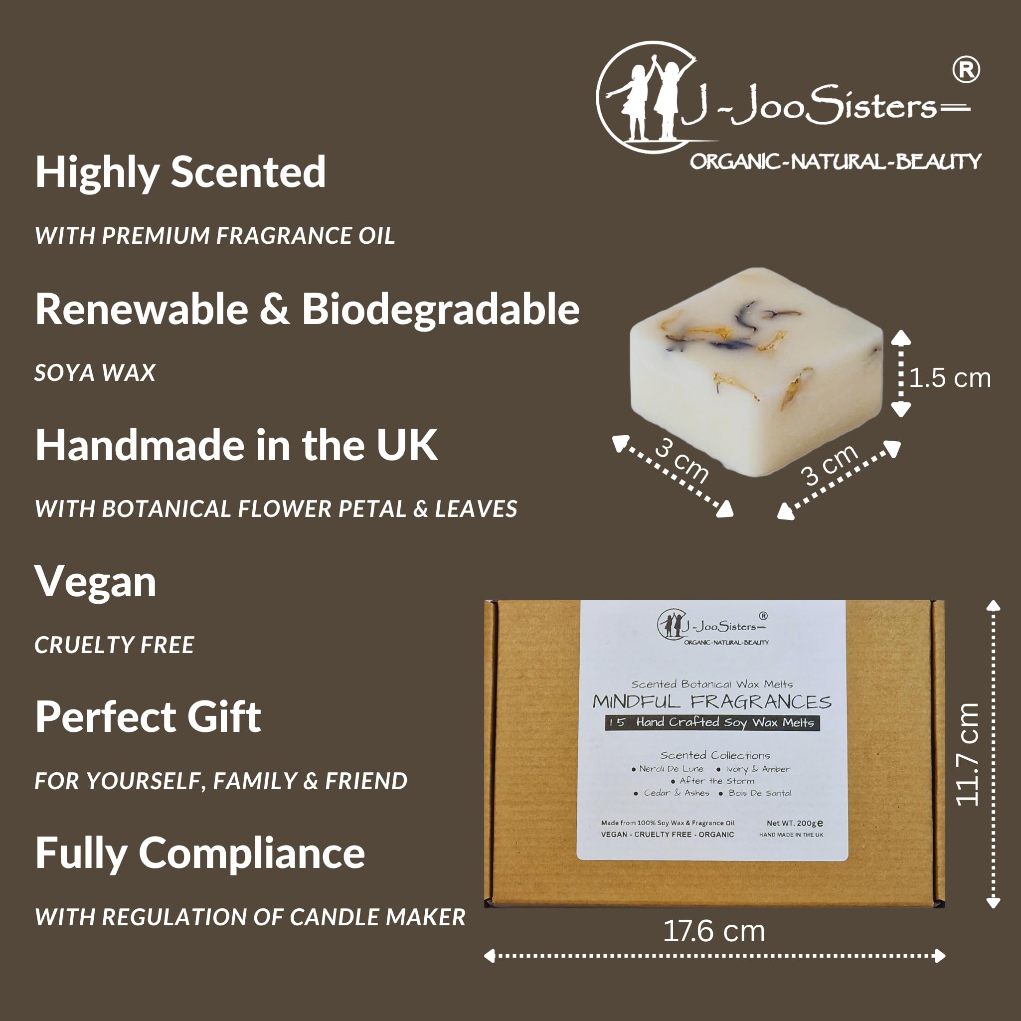 Mindful Fragrance, Highly Scented Botanical Wax Melts Collections (15 x 13.5g Hand Crafted), Vegan Friendly & Cruelty Free - Image 4