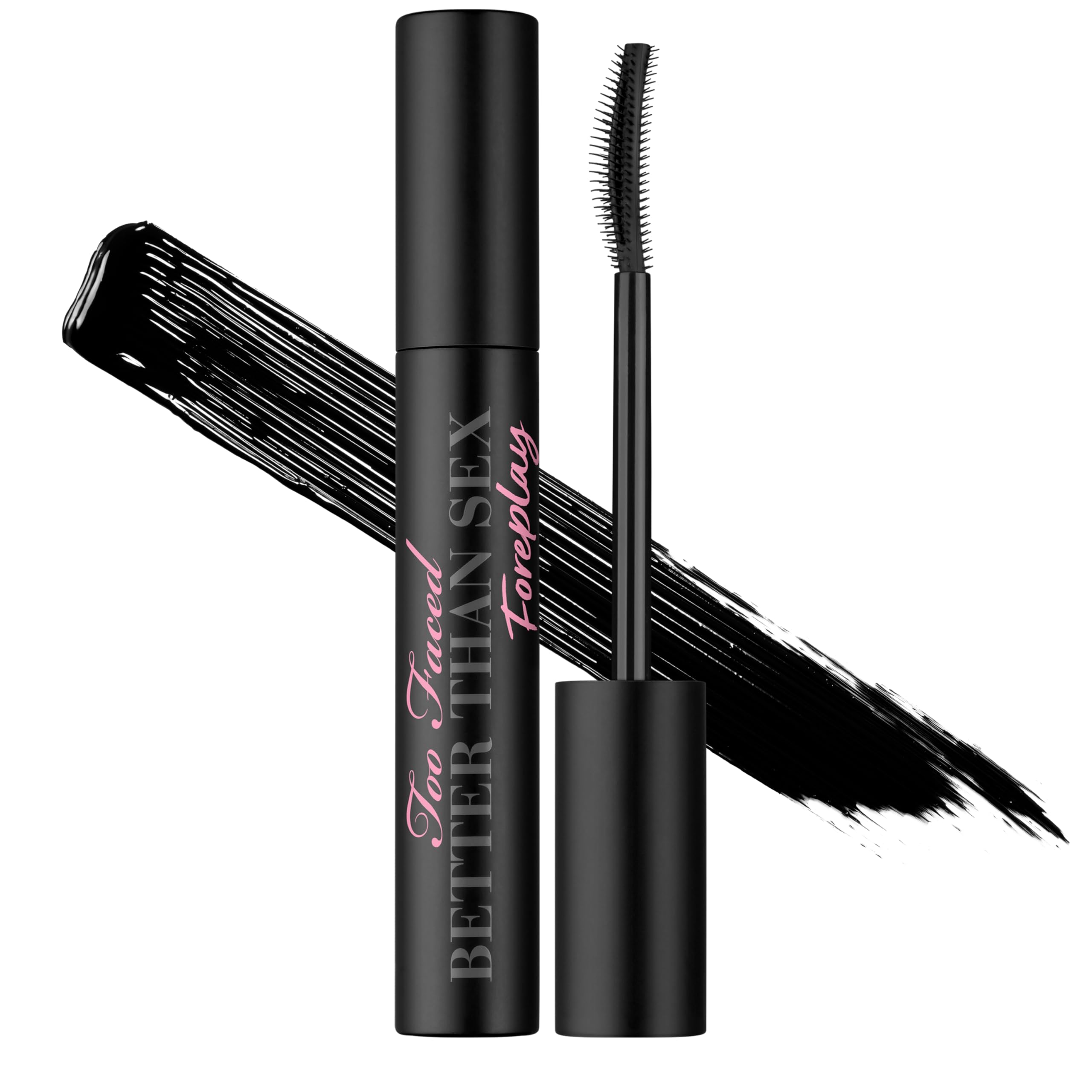 Too Faced Better Than Sex Foreplay Mascara Primer | Waterproof Eyelash Primer for Volume and Length | Nourishing Argan Oil + Grape Seed Oil Formula Black Standard Size