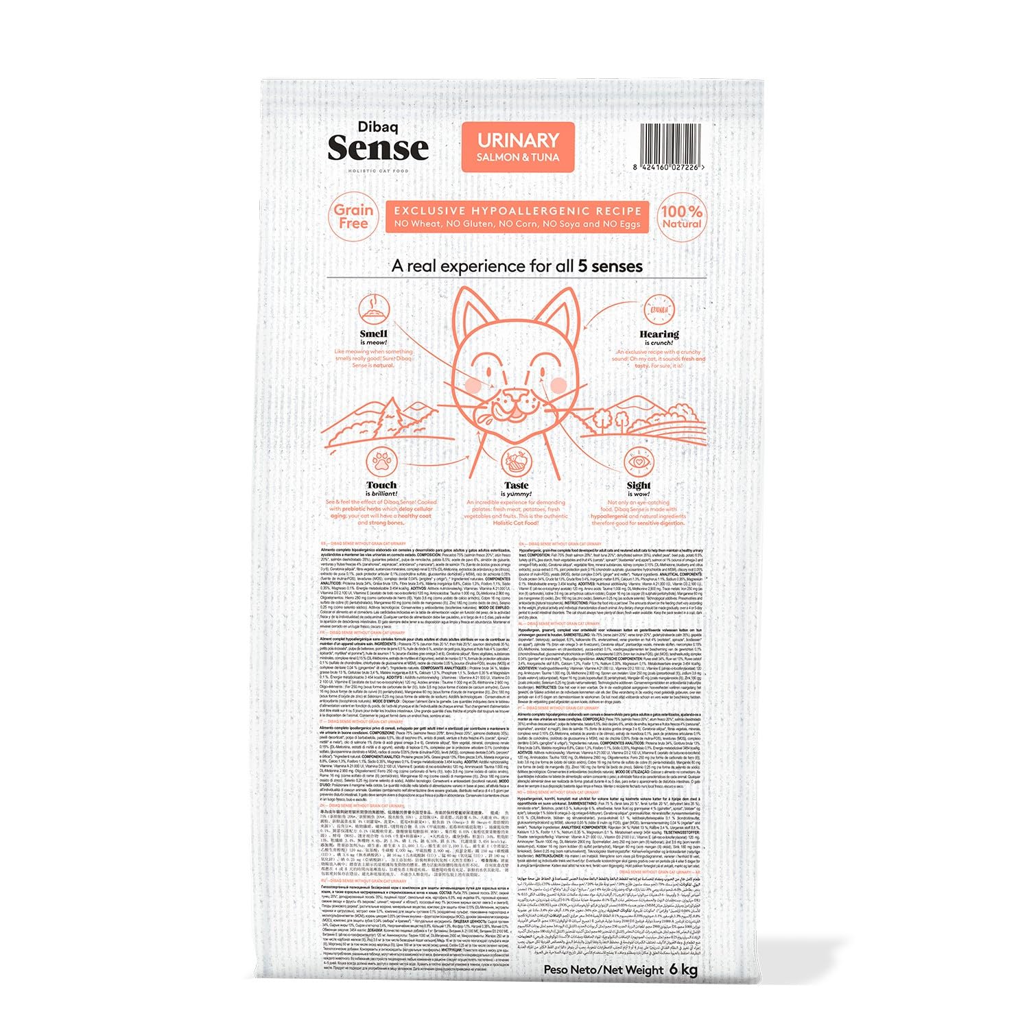 Dibaq Sense sans Céréales Urinaire Stérilisé, 6 kg