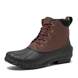 Dakota Waterproof Boots for Men - Insulated Warm Mens Duck Boots&comma; Black or Brown&comma; Size 7 to 15&comma; Medium and Extra Wide Width - Winter&comma; Snow or Rain Boots Men