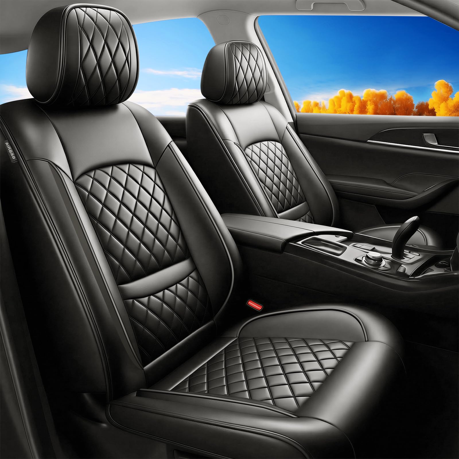 Photo 1 of ***** AS IS ALL SALES FINAL NO RETURNS ******LBanklif Fit for Ranger Car Seat Covers Compatible with Ford Ranger 2007-2025 2026 - Waterproof Breathable Leather Automotive Seat Cushions Protector,Airbag Compatible,Full Set 5 Seats(Black)