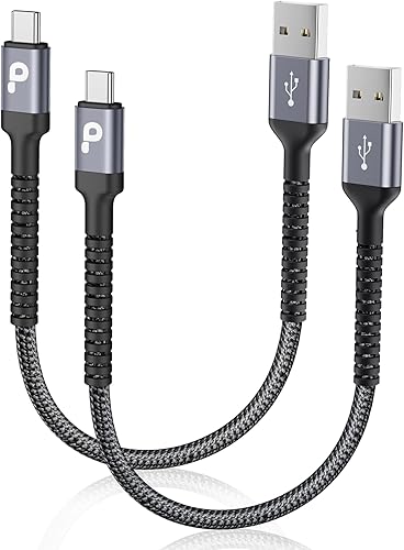 Miniatura 62 de Cable USBC de 10 pies, paquete de 2 cables largos USBC de carga rápida, cable trenzado de nailon USB C a USB C cargador de iPhone compatible con
