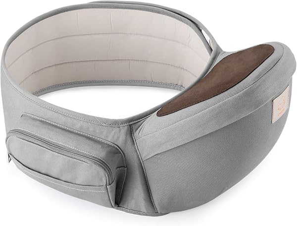GAGAKU Baby Hüftsitz Leichte Taille Hocker 4 Tragepositionen für Kinder 0-36 Monate Neugeborenes - Grau - 1