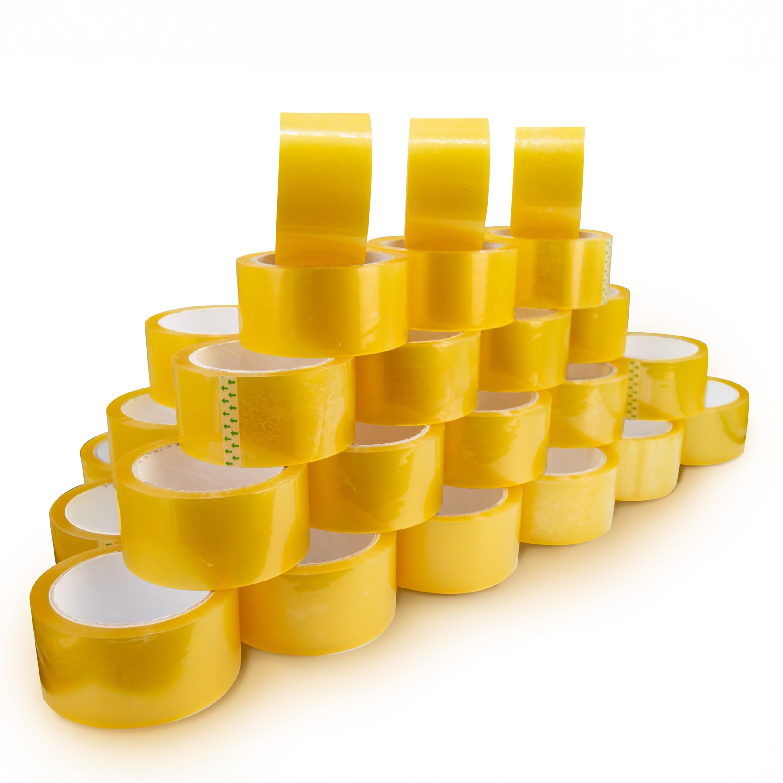 RAYLU PAPER® - Rollos de Precinto, Cinta Adhesiva para Embalaje de Cajas de Envío Resistente y Extra Fuerte, 66 metros x 50 mm de ancho (36 unidades, Transparente)