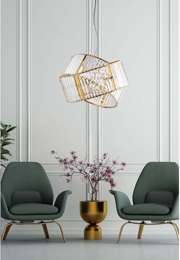 Generico Hanglamp Modern Goud Design Kristal 6 lampen luxe lgt 120 voor Eetkamer Slaapkamer Woonkamer Woonkamer photo 3