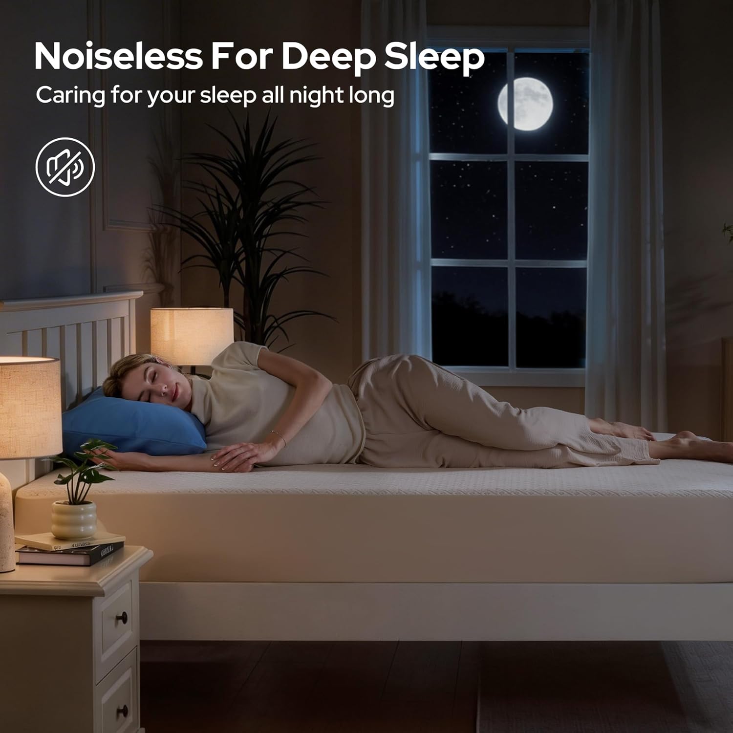 BEDLORE Twin XL Size Mattress Protector, Waterproof Noiseless Mattress Cover with Stretchable Pockets for 6-15 inches Mattress, Soft Breathable Mattress Pad for College Dorm (Beige)