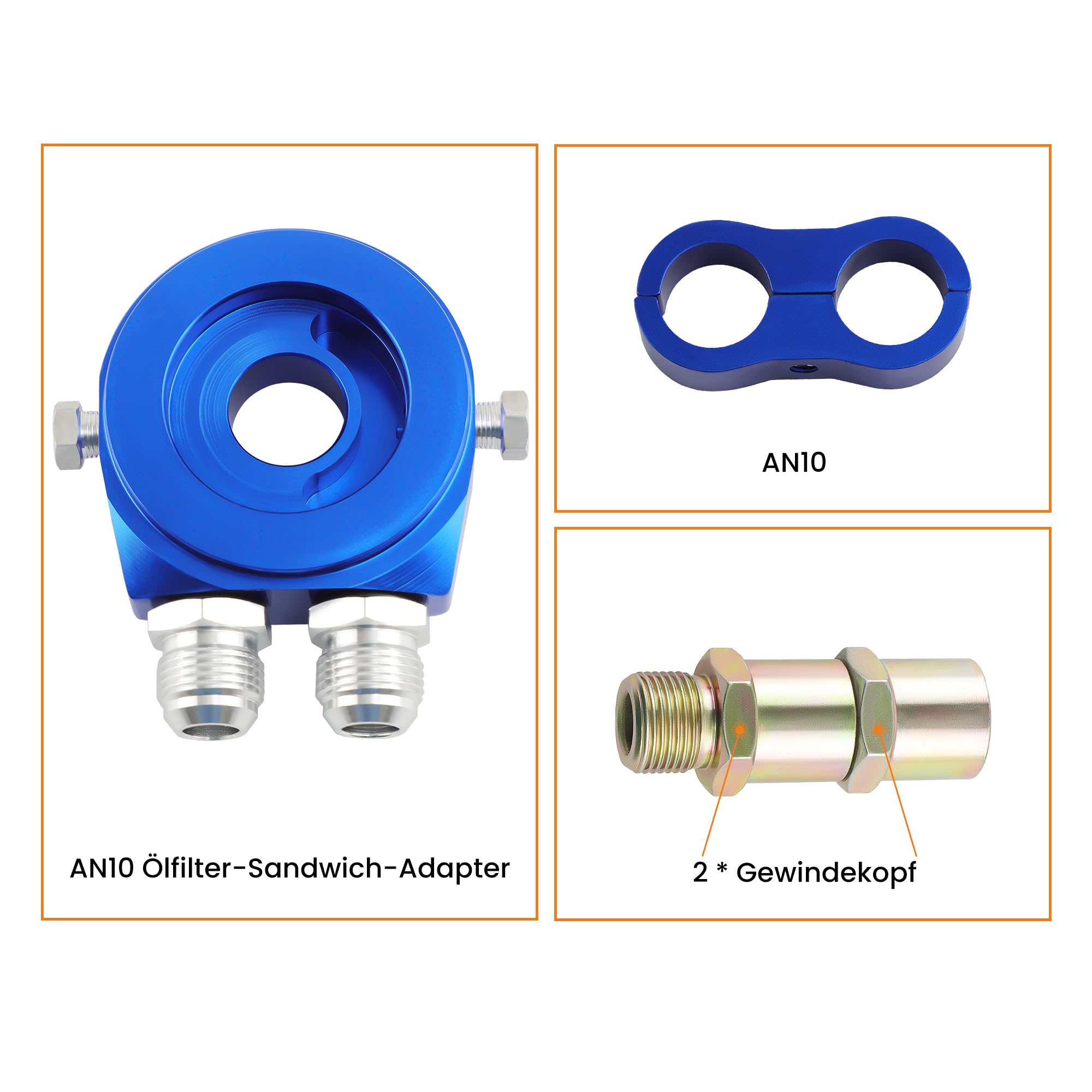 AUTOECHO Oliekoeler Kit - Koelradiator Oliekoeler, 13 rijen