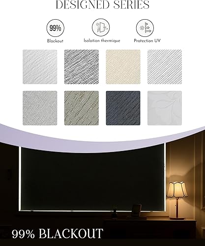 Miniatura 5 de Graywind Persianas enrollables inteligentes compatibles con Alexa Google, persianas motorizadas de tamaño personalizado para ventanas (serie de