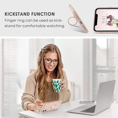 Miniatura 2 de Funda para iPhone 11, funda para iPhone 11, funda protectora de silicona delgada con soporte de anillo de goma suave, híbrida, a prueba de golpes,