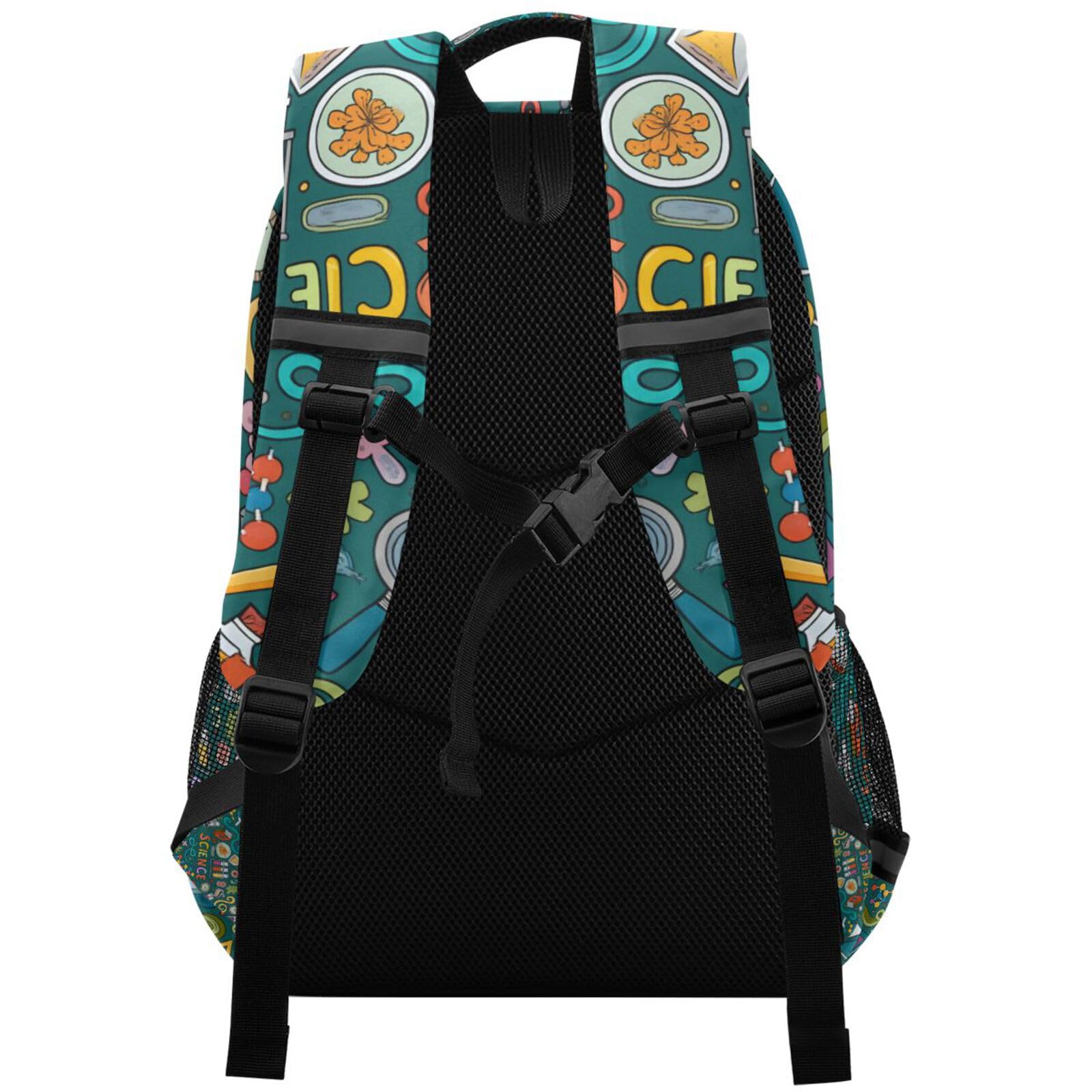 ALAZA Divertente Cartone Animato Carlini Cucciolo Cani Zaini Viaggio Laptop Daypack Scuola Libro Borsa per Uomini Donne Adolescenti Bambini 33, Scienza, one-size, Zaini Daypack