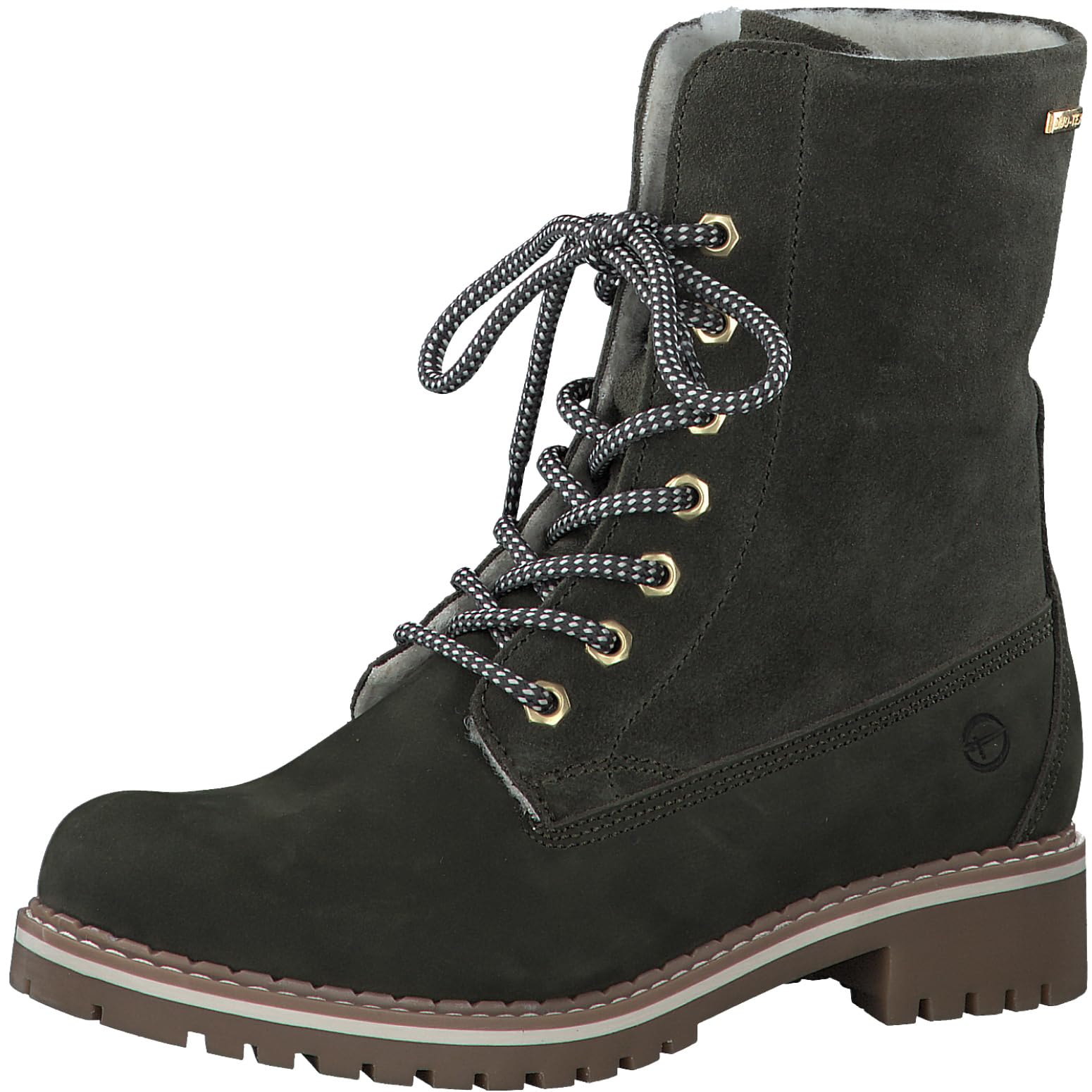 Tamaris Women's Flat Boots, olive, 3.5 UK
