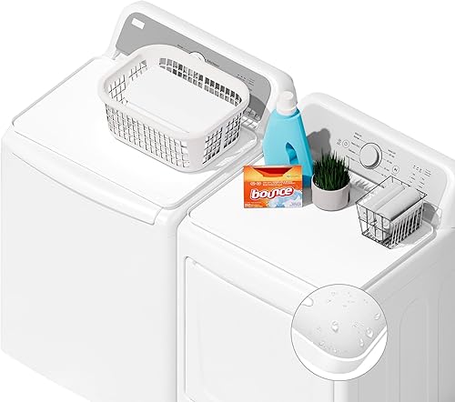 SEIRI 2 fundas para lavadora y secadora para la parte superior, 26 x 18 pulgadas, protector superior de silicona para secadora, antideslizante,